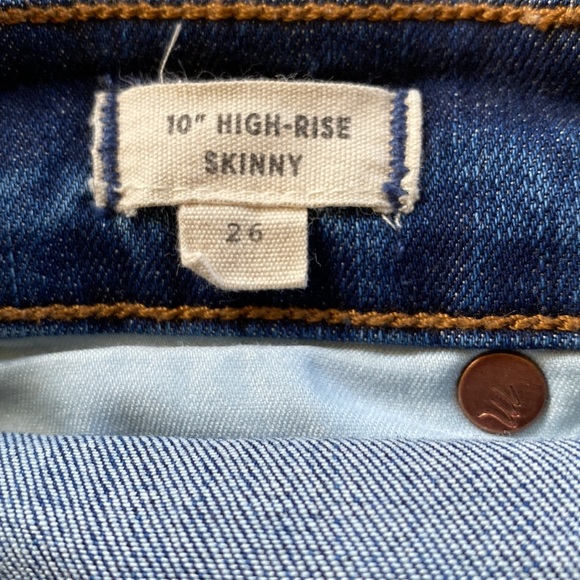 Madewell 10” High-Rise Skinny Button-Fly Jeans - 26 - Picture 7 of 9